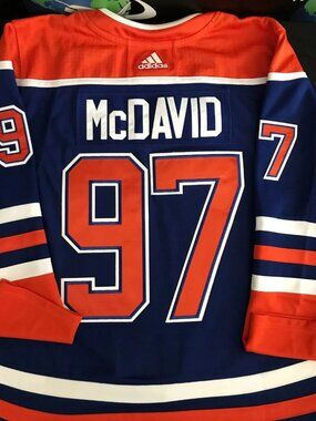Connor McDavid Edmonton Oilers Adidas Home Primegreen Authentic Jersey Size 54